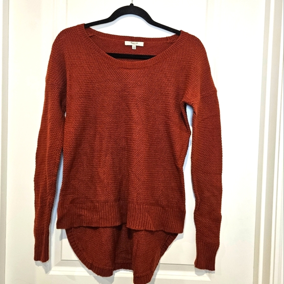 Madewell Chronicle Rust Textured Pullover Sweater size XS - Picture 2 of 11